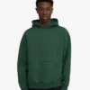 Sudadera con capucha oversize de algodón orgánico - Verde esmeralda