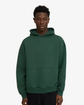 Sudadera con capucha oversize de algodón orgánico – Verde esmeralda