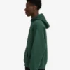 Sudadera con capucha oversize de algodón orgánico - Verde esmeralda