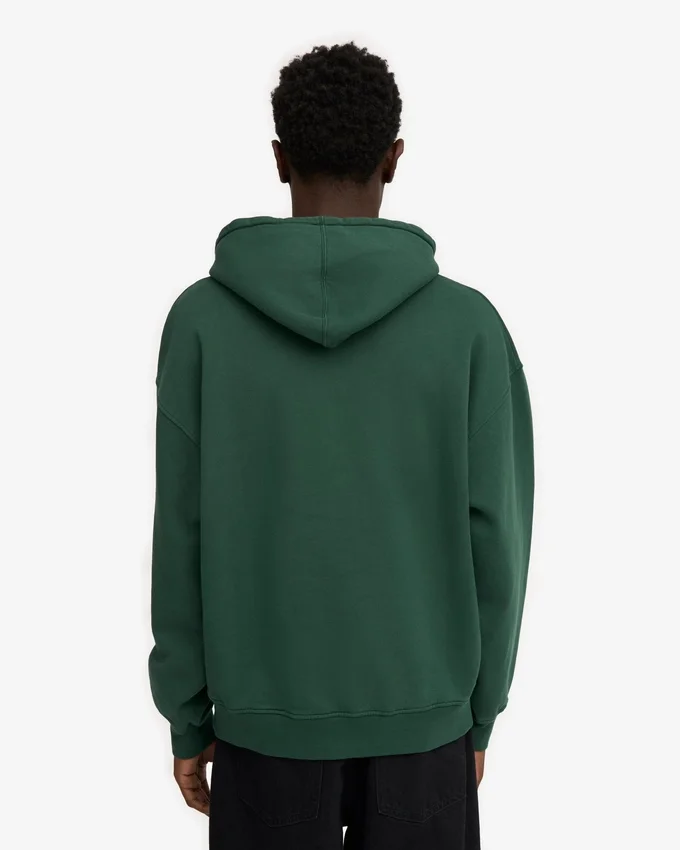 Sudadera con capucha oversize de algodón orgánico - Verde esmeralda