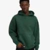 Sudadera con capucha oversize de algodón orgánico - Verde esmeralda