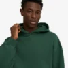 Sudadera con capucha oversize de algodón orgánico - Verde esmeralda
