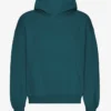 Sudadera con capucha oversize de algodón orgánico - Verde océano