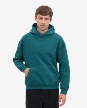 Sudadera con capucha oversize de algodón orgánico – Verde océano