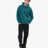 Sudadera con capucha oversize de algodón orgánico - Verde océano