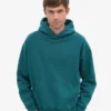 Sudadera con capucha oversize de algodón orgánico - Verde océano