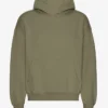 Sudadera con capucha oversize de algodón orgánico - Verde oliva apagado