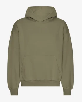 Sudadera con capucha oversize de algodón orgánico - Verde oliva apagado