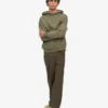 Sudadera con capucha oversize de algodón orgánico - Verde oliva apagado