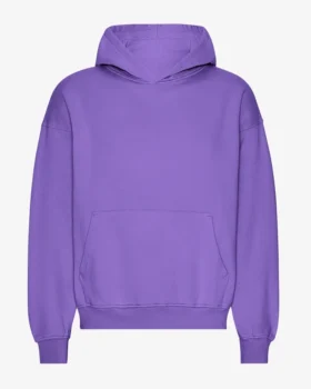 Sudadera con capucha oversize de algodón orgánico - Violeta ultra