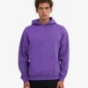 Sudadera con capucha oversize de algodón orgánico - Violeta ultra