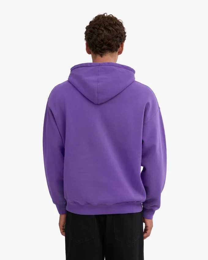 Sudadera con capucha oversize de algodón orgánico - Violeta ultra