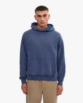 Sudadera con capucha oversize orgánica – Azul Neptuno