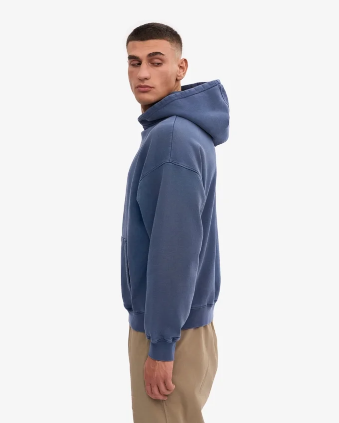 Sudadera con capucha oversize orgánica - Azul Neptuno