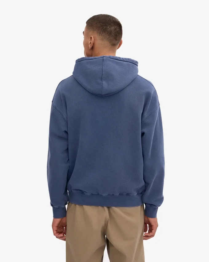 Sudadera con capucha oversize orgánica - Azul Neptuno