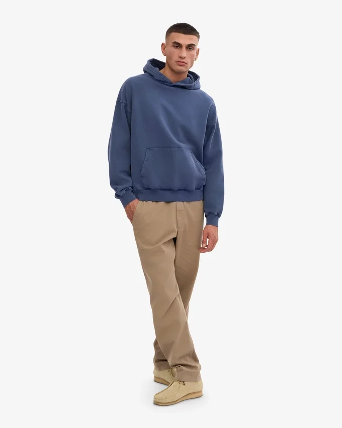 Sudadera con capucha oversize orgánica - Azul Neptuno