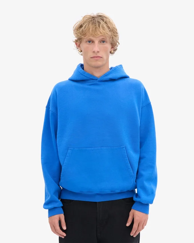 Sudadera con capucha oversize orgánica - Azul zafiro
