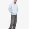 Sudadera con capucha oversize orgánica con cremallera - Azul polar