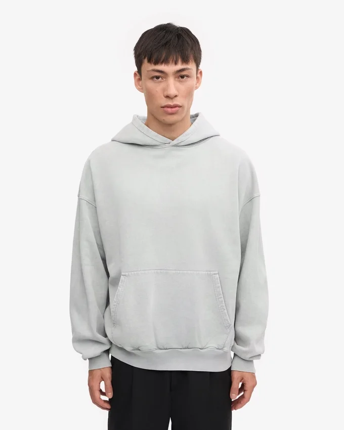 Sudadera con capucha oversize orgánica - Gris descolorido
