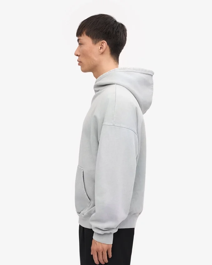 Sudadera con capucha oversize orgánica - Gris descolorido