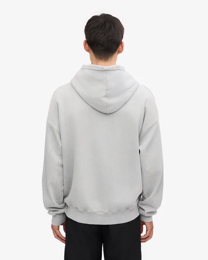 Sudadera con capucha oversize orgánica - Gris descolorido