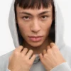 Sudadera con capucha oversize orgánica - Gris descolorido