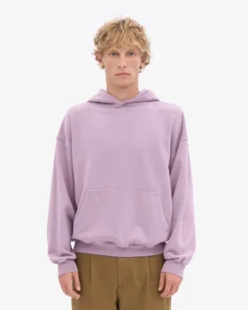 Sudadera con capucha oversize orgánica – Morado perlado