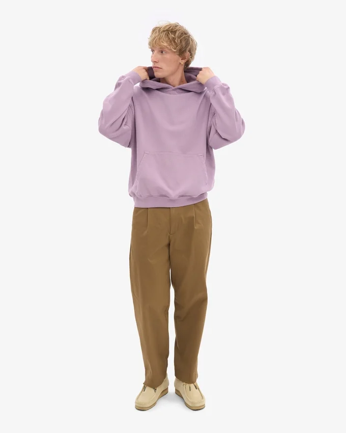 Sudadera con capucha oversize orgánica - Morado perlado
