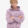 Sudadera con capucha oversize orgánica - Morado perlado