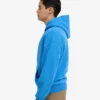 Sudadera con capucha oversize y cremallera de algodón orgánico - Azul Pacífico