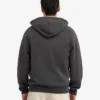 Sudadera con capucha oversize y cremallera de algodón orgánico - Gris lava