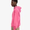 Sudadera con capucha oversize y cremallera de algodón orgánico - Rosa chicle