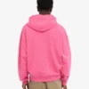 Sudadera con capucha oversize y cremallera de algodón orgánico - Rosa chicle
