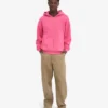 Sudadera con capucha oversize y cremallera de algodón orgánico - Rosa chicle