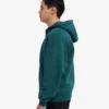 Sudadera con capucha oversize y cremallera de algodón orgánico - Verde océano