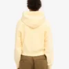 Sudadera con capucha y cremallera corta de algodón orgánico - Amarillo suave