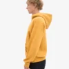 Sudadera con capucha y cremallera oversize de algodón orgánico - Amarillo quemado