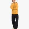 Sudadera con capucha y cremallera oversize de algodón orgánico - Amarillo quemado