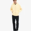 Sudadera con capucha y cremallera oversize de algodón orgánico - Amarillo suave