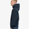 Sudadera con capucha y cremallera oversize de algodón orgánico - Azul marino
