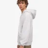 Sudadera con capucha y cremallera oversize de algodón orgánico - Mezcla de nieve