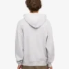 Sudadera con capucha y cremallera oversize de algodón orgánico - Mezcla de nieve