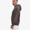 Sudadera con capucha y cremallera oversize orgánica - Faded Mud
