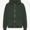 Sudadera con capucha y cremallera oversize orgánica - Midnight Forest