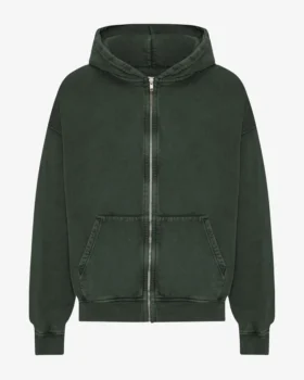 Sudadera con capucha y cremallera oversize orgánica - Midnight Forest