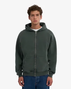 Sudadera con capucha y cremallera oversize orgánica – Midnight Forest