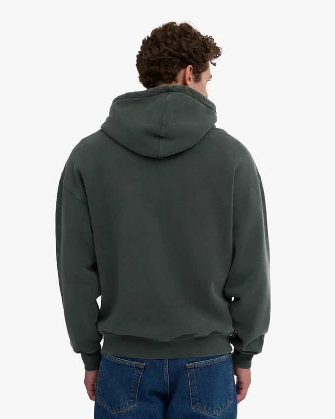 Sudadera con capucha y cremallera oversize orgánica - Midnight Forest