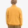 Sudadera orgánica con jerséu de media cremallera - Amarillo quemado