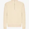 Sudadera orgánica con jerséu de media cremallera - Blanco marfil