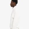 Sudadera orgánica con jerséu de media cremallera - Blanco óptico